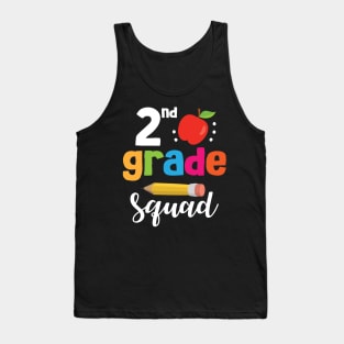 2nd Grade Squad Student Senior Teacher Happy Back To School Tank Top